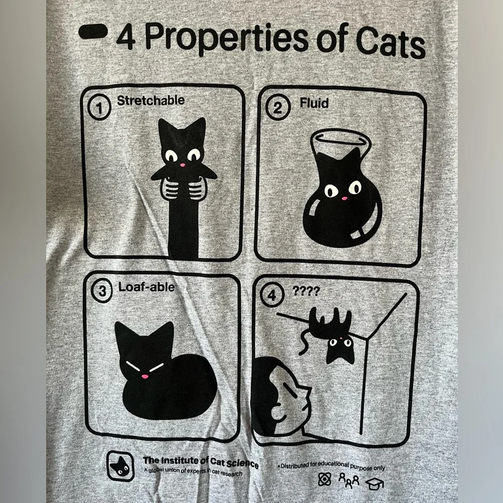 Hot Topic Gray Cat Properties T-Shirt
